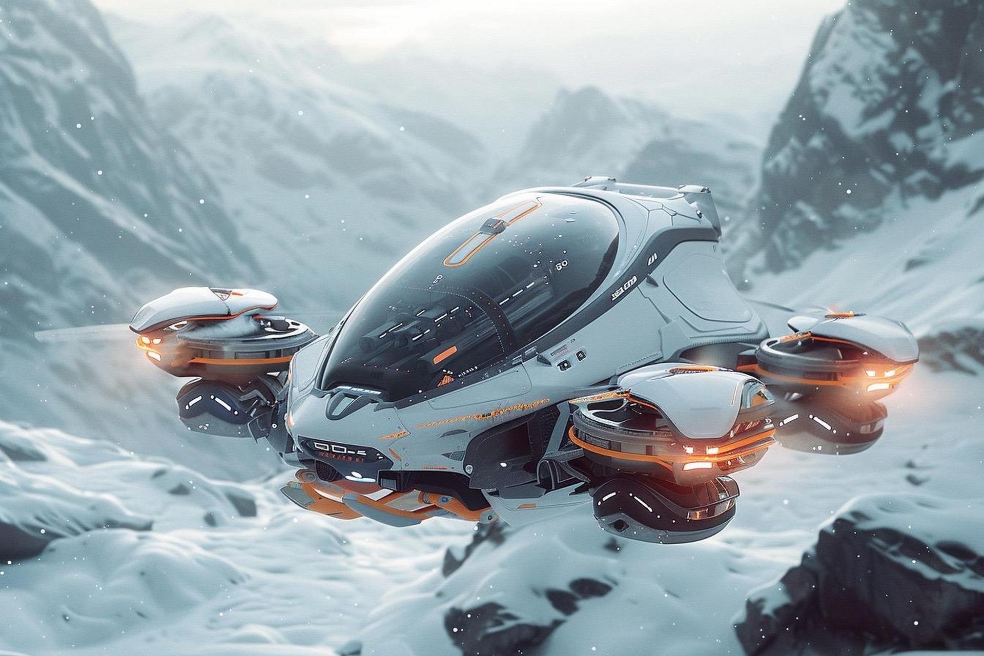 飞行器概念设计.未来,载人四旋翼飞行汽车将颠覆传统交通.