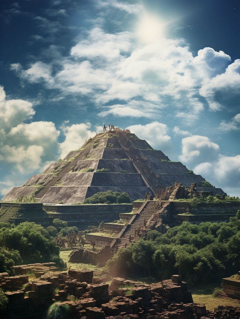 墨西哥阿兹特克金字塔