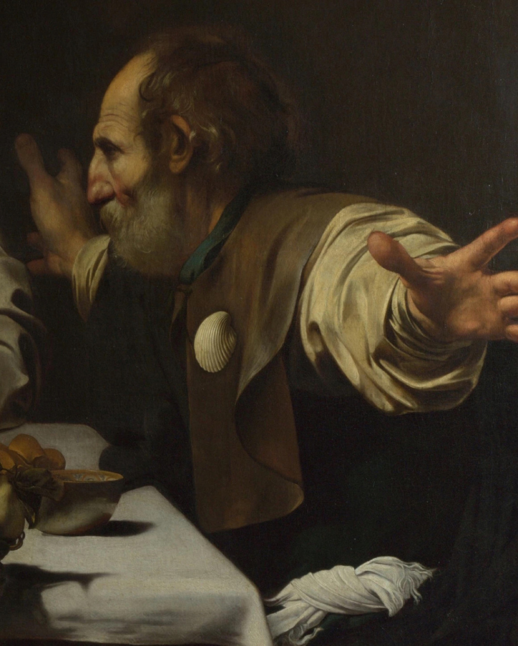 今天你看画了吗|基督在以马忤斯的晚餐 96 这幅作品是卡拉瓦乔早期