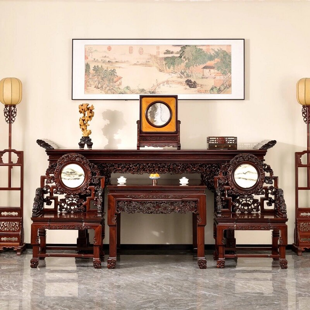 古代大户人家的客厅必不可少-中堂 中国古代的客厅,称为厅堂,是会见