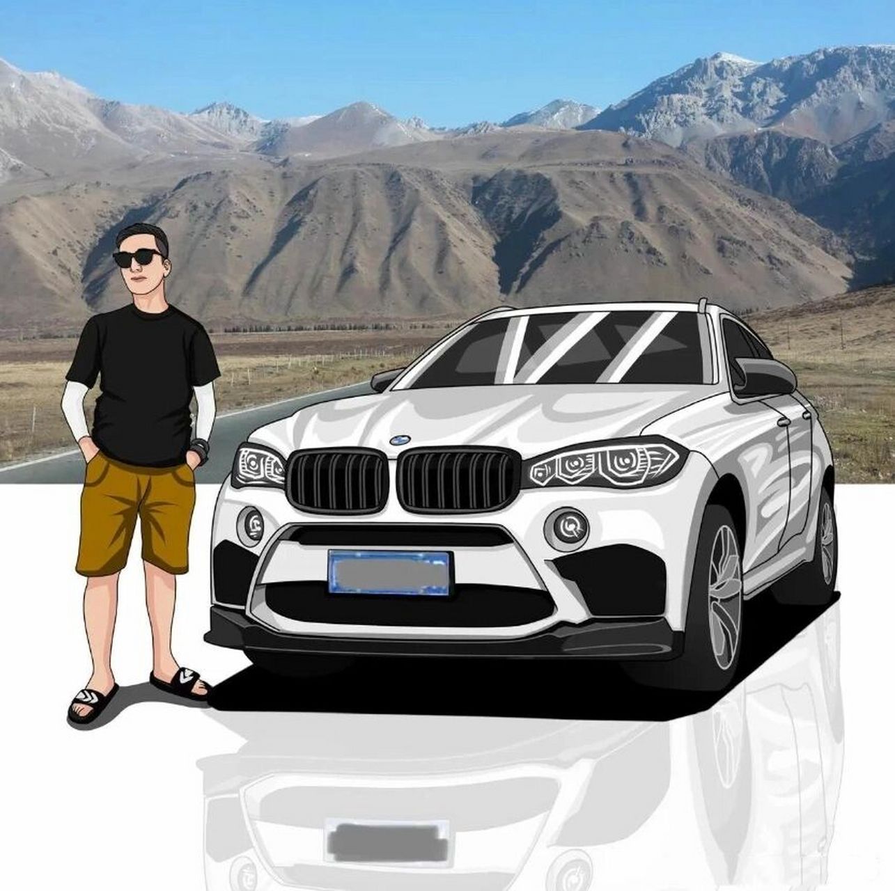 你的头像该换了,手绘汽车漫画头像超级炫酷 更新这组手绘汽车漫画版