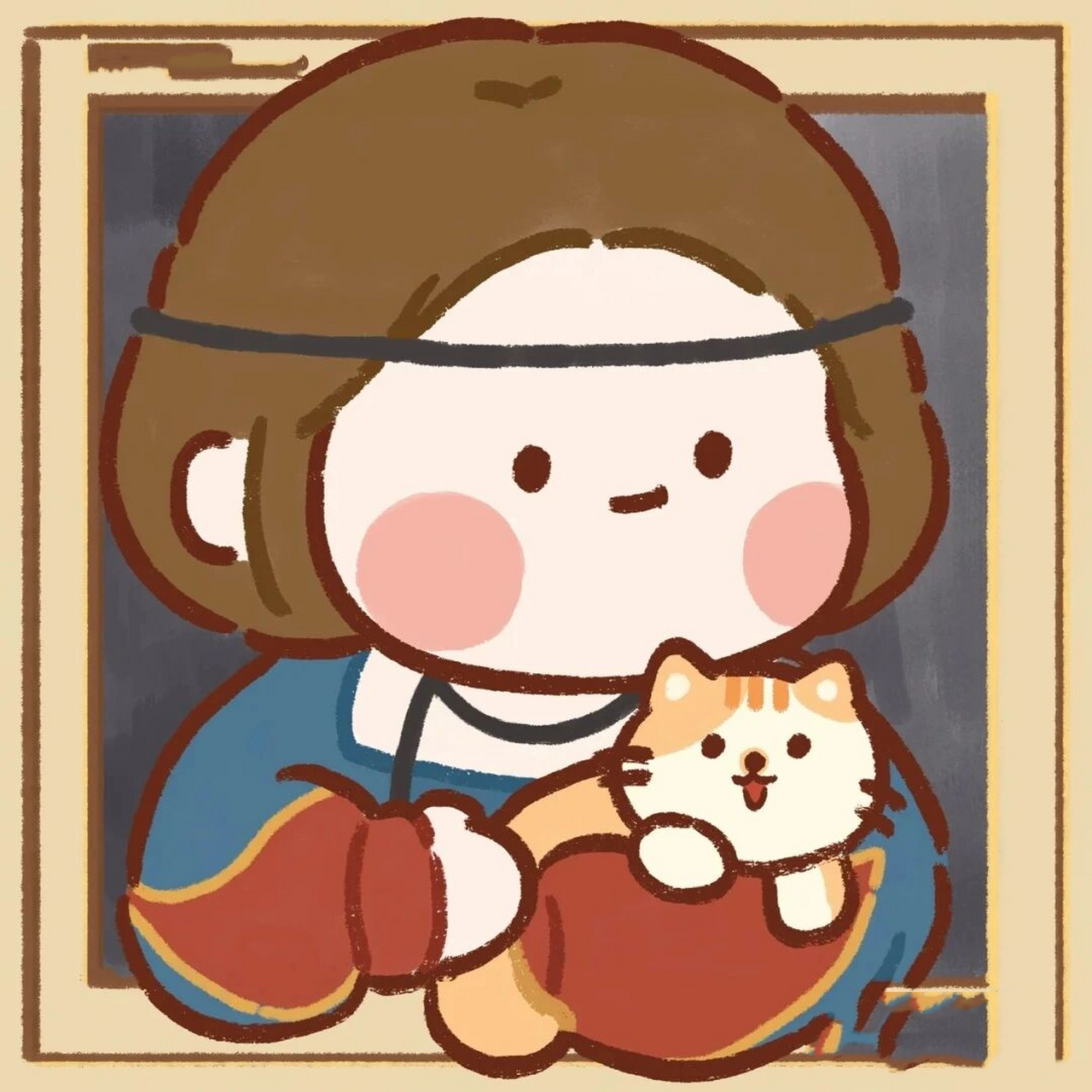 可爱油画动漫女生头像