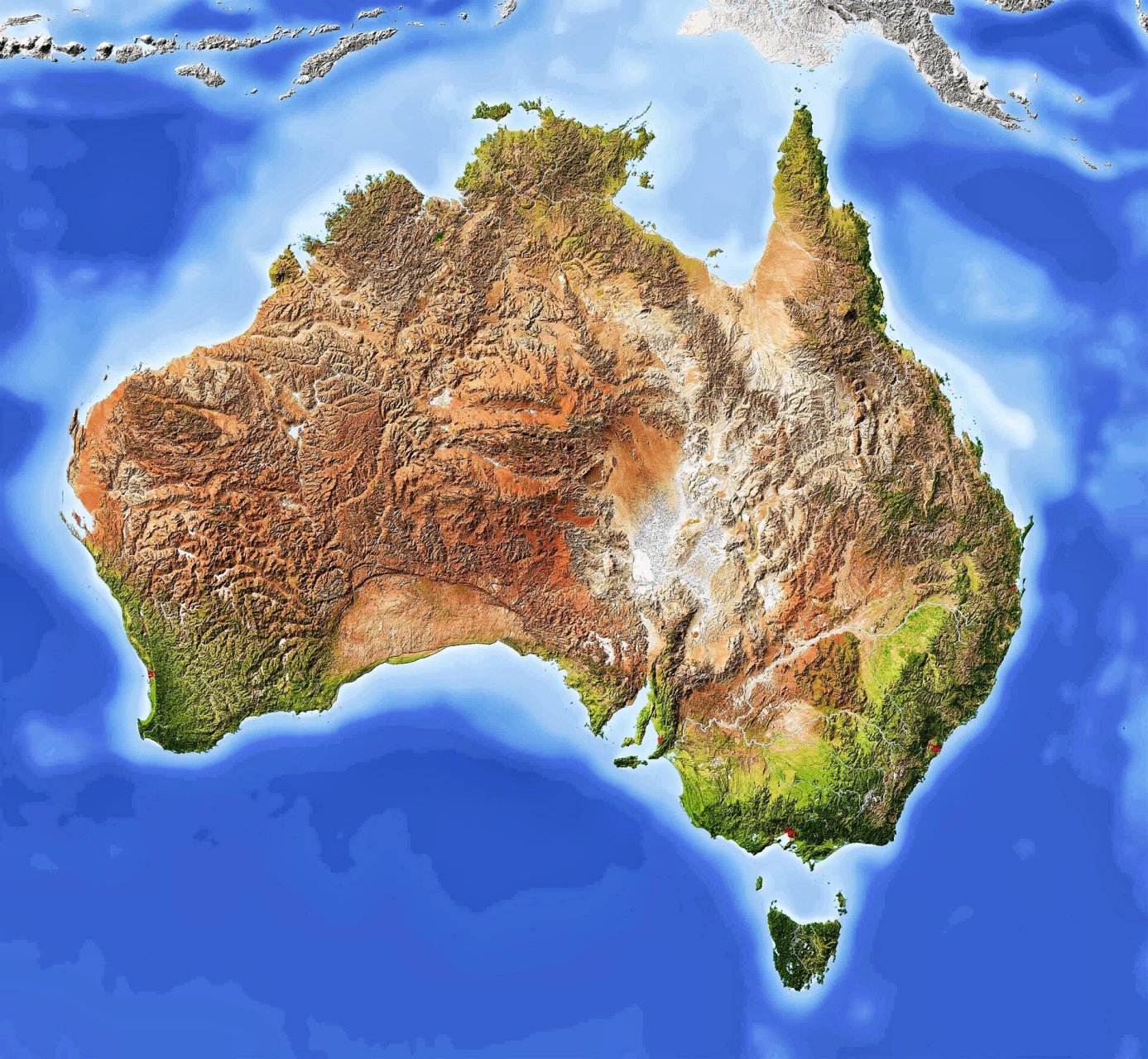 澳大利亚9696地图/地貌