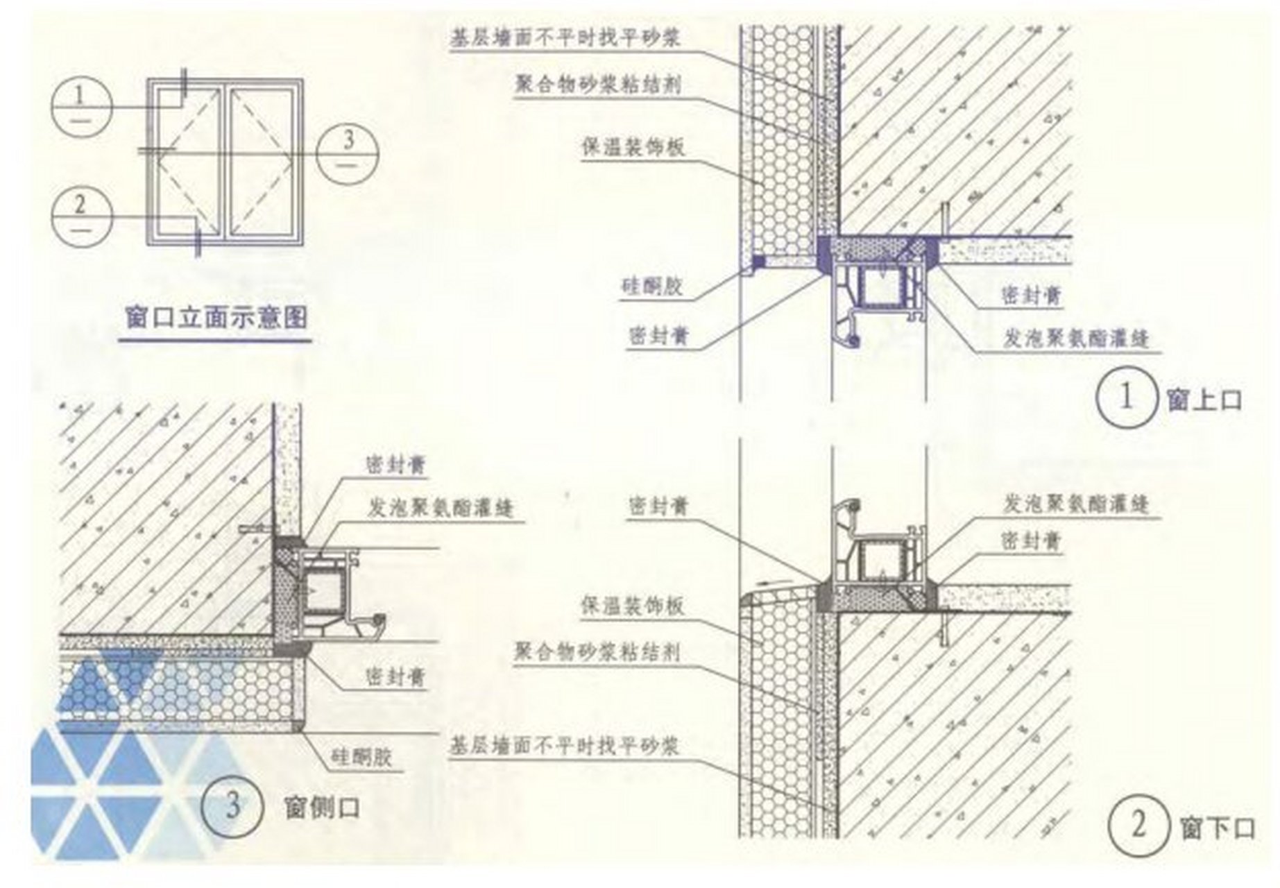 窗框节点图图片