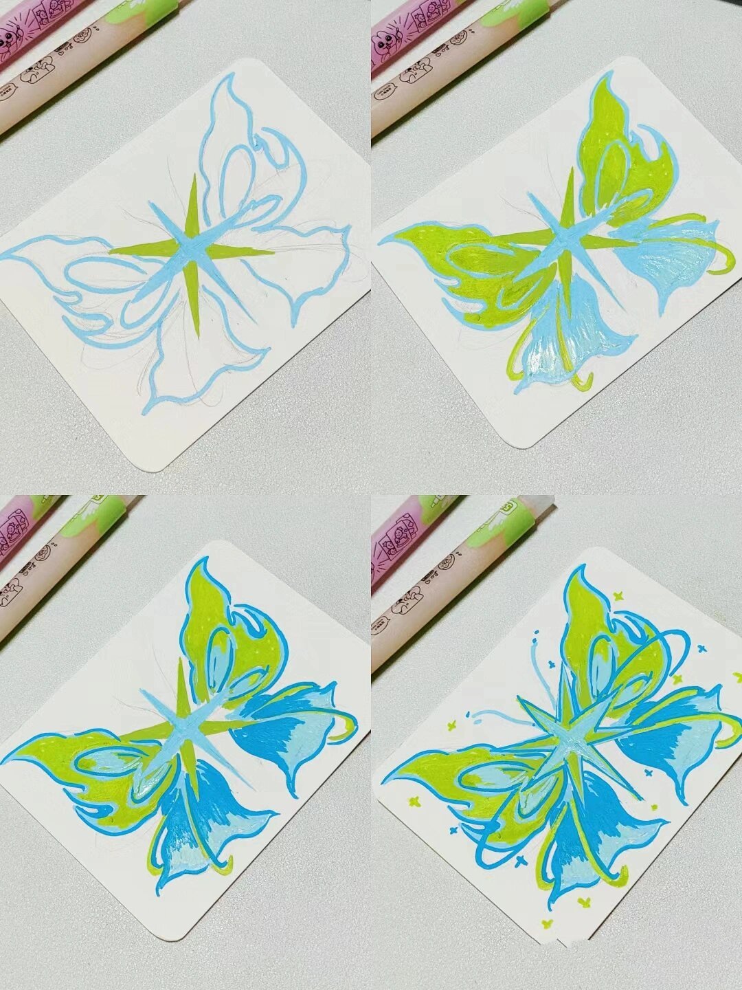 一分钟画蝴蝶教程来了