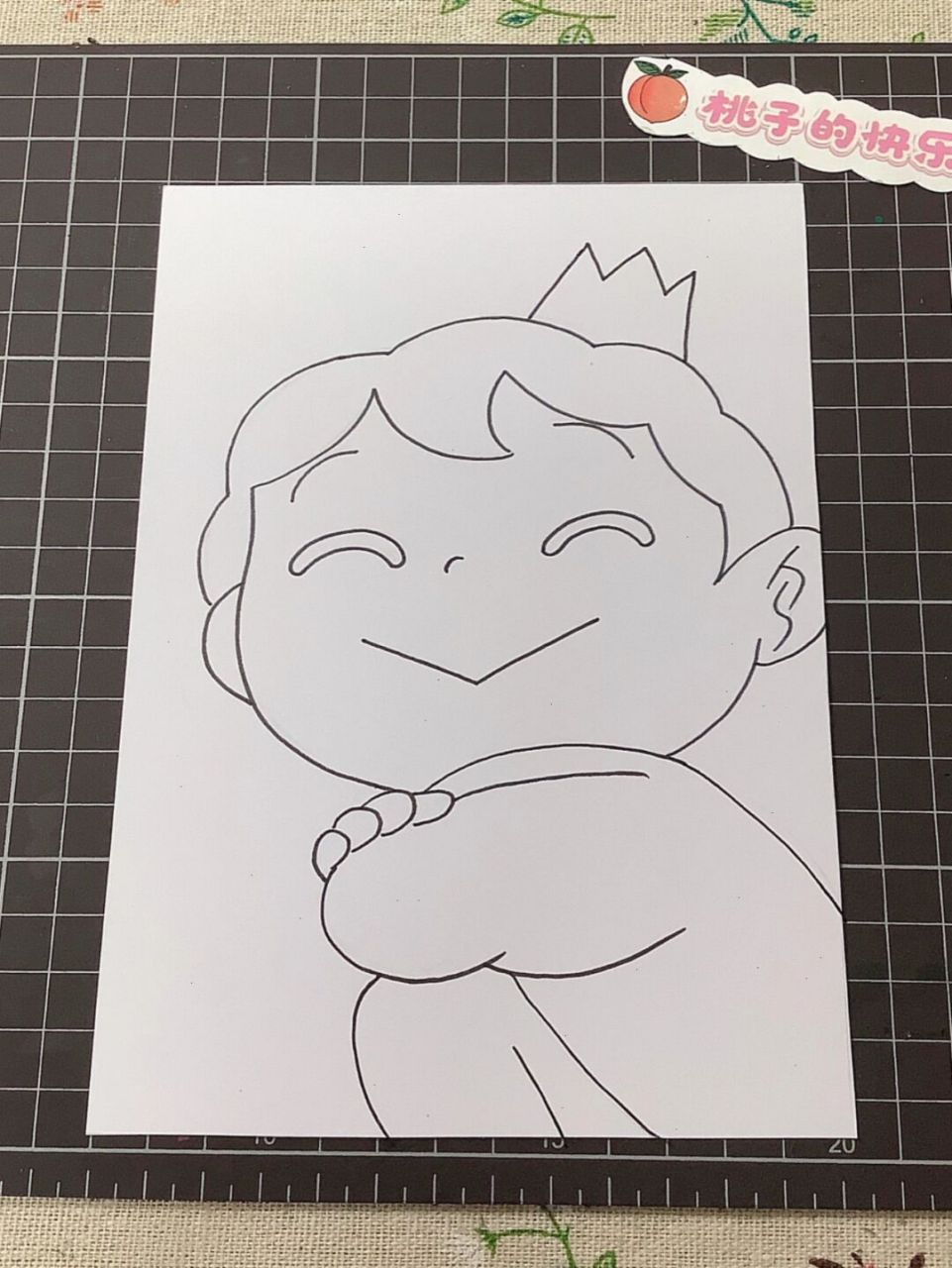 第126幅 图文|国王波吉简笔画,附线稿.