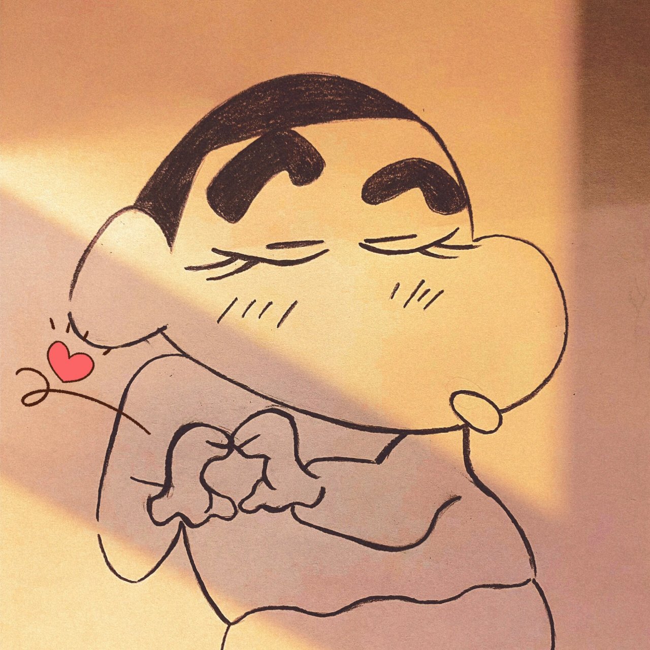 蜡笔小新卡通可爱铅笔画入门教程 浪漫的人有自己的乌托邦