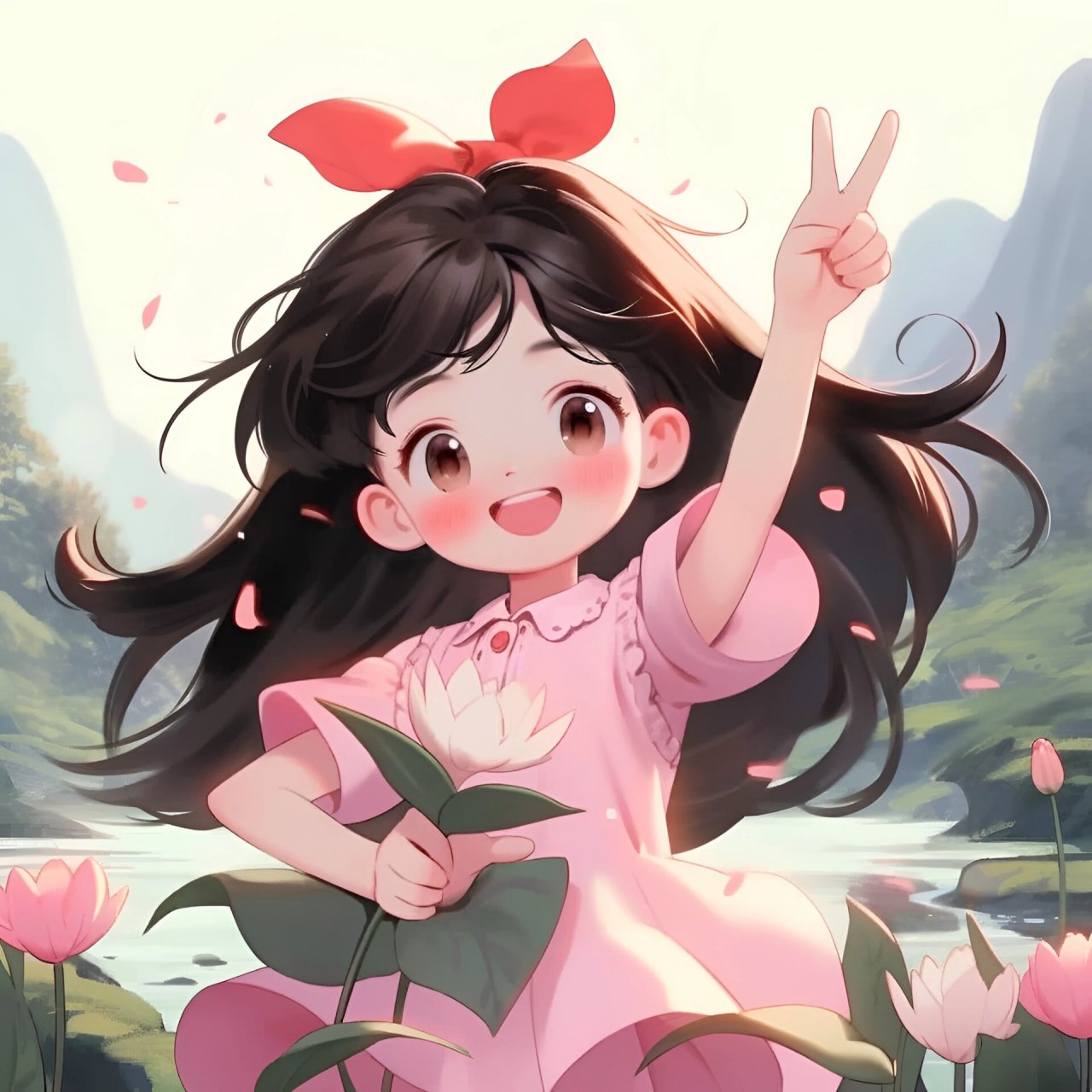 头像||生活甜甜 好运莲莲女生头像 一没病,二没灾,小小日子悠哉悠哉