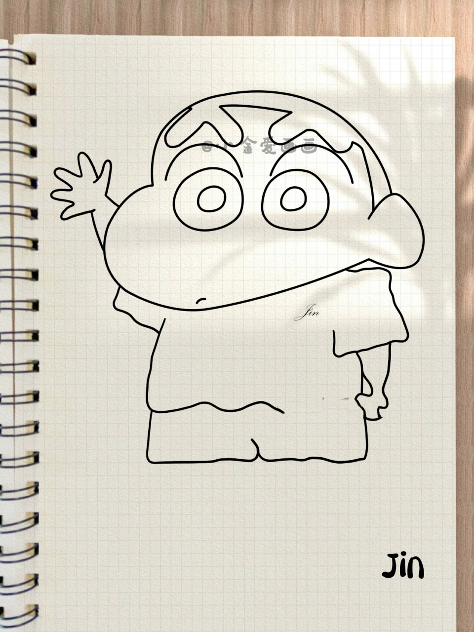 蜡笔小新简笔画教程    92盗图/去水印,93临摹,需@05 ★谢谢你