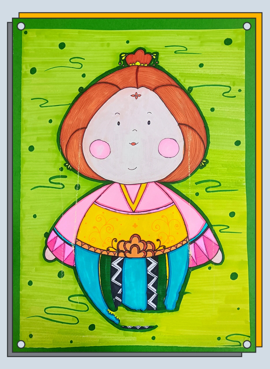 78少儿创意美术|《唐装娃娃》99 适合一年级以上小朋友96 78