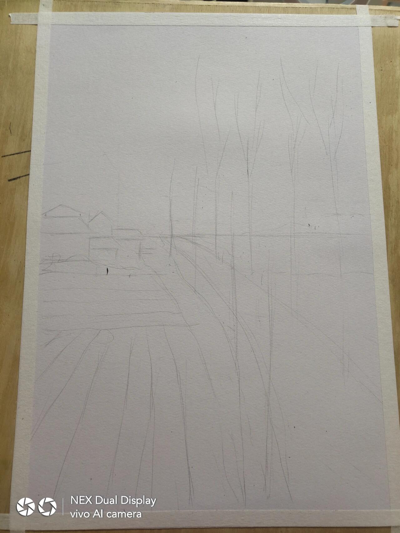 乡间小路(彩铅风景附步骤