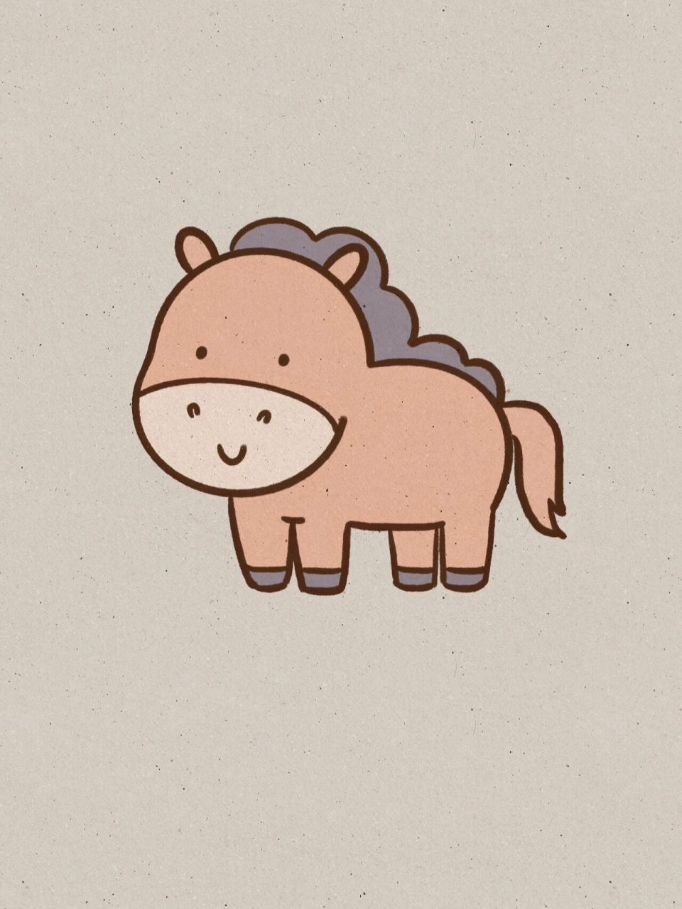 小贝简笔画-马96 98马睡觉的时候是站着的.