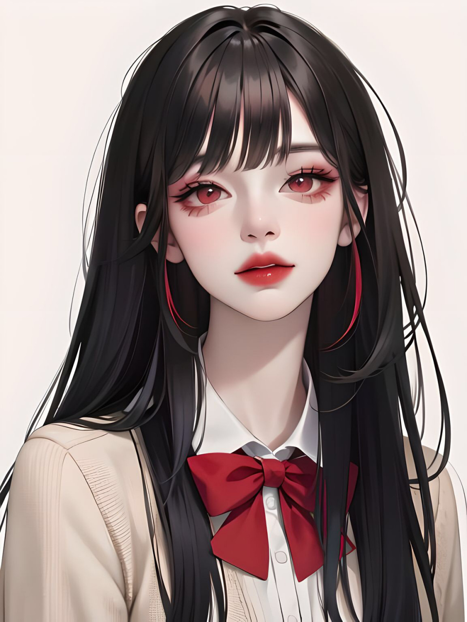 学姐头像|黑发长发|御姐|ai绘画 妹妹还得再让让