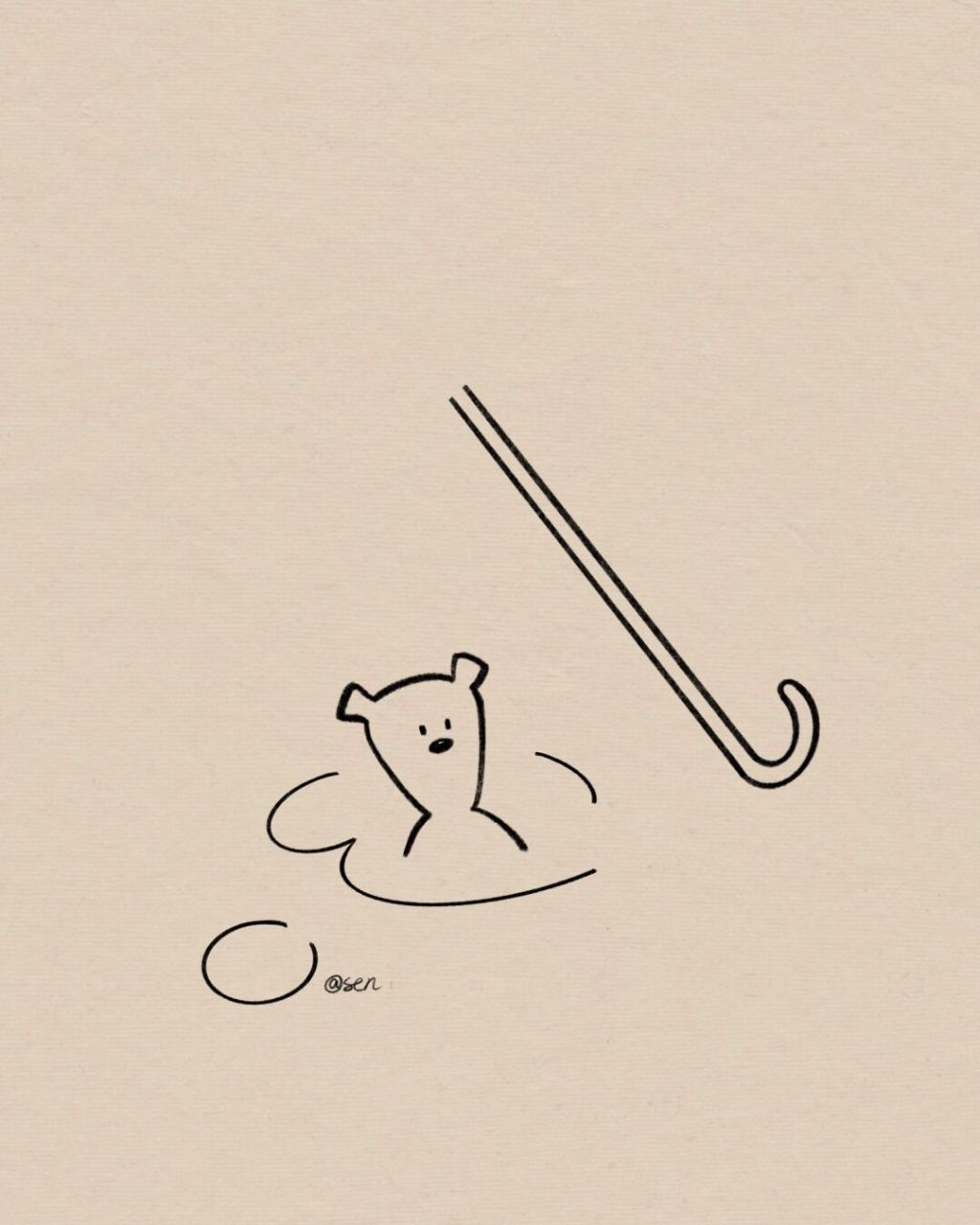 憨豆先生的泰迪熊玩偶|简笔画|附过程 临摹:荒诞初一 #画画# #简笔画