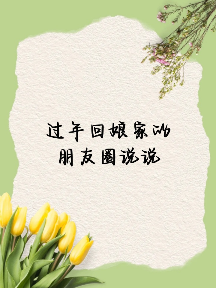 过年回娘家的朋友圈说说