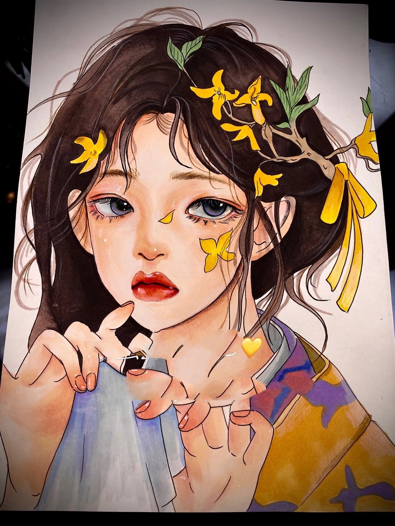 7815马克笔手绘|国风漫画|古风|动漫临摹