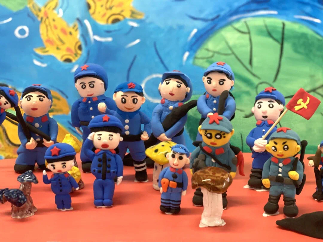 泡泡泥手工/捏小红军教程 学生手工作品 我的手工日常