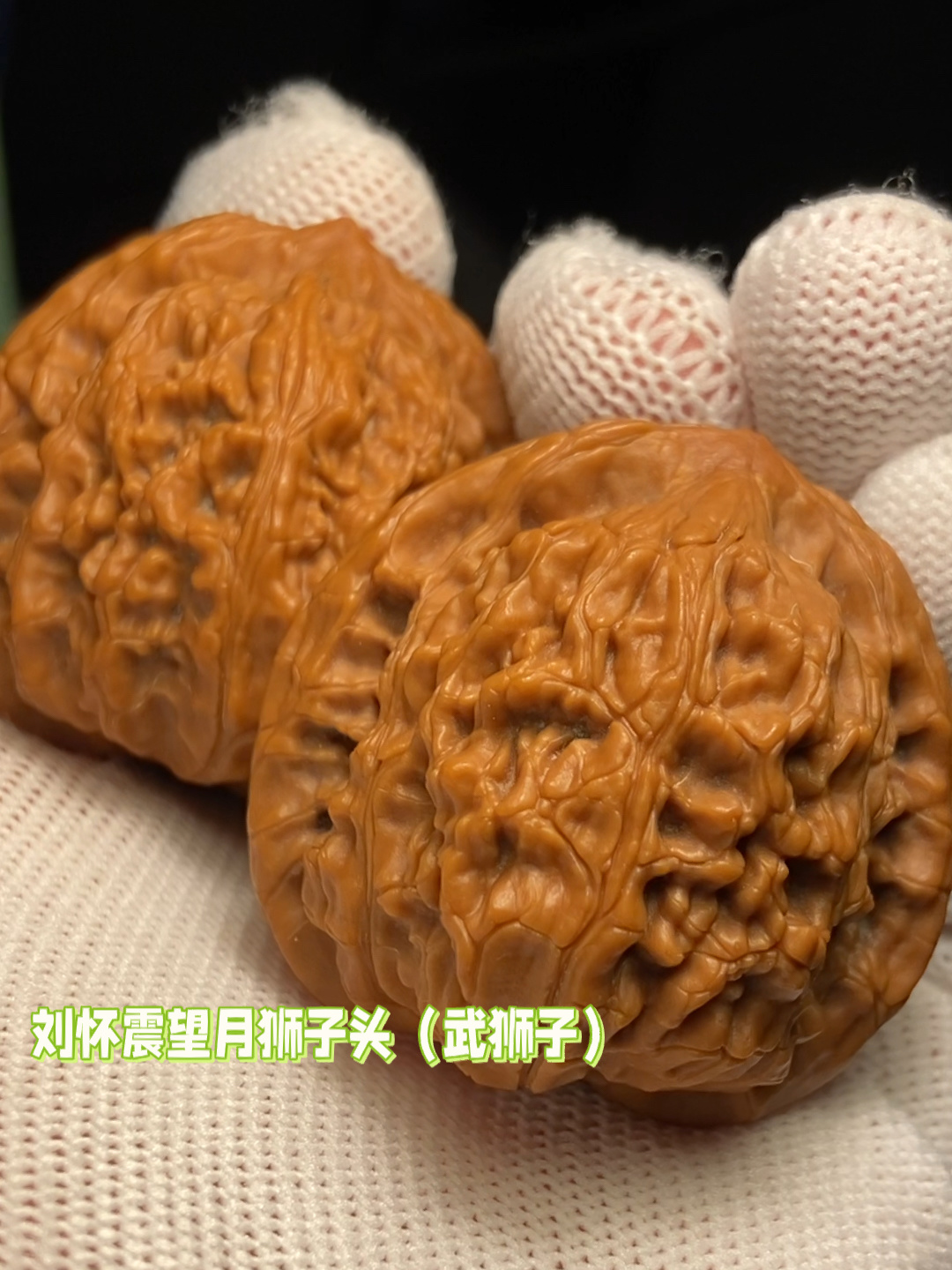 文玩核桃:刘怀震望月狮子头(武狮子)9596 正所谓:春江潮水连海平