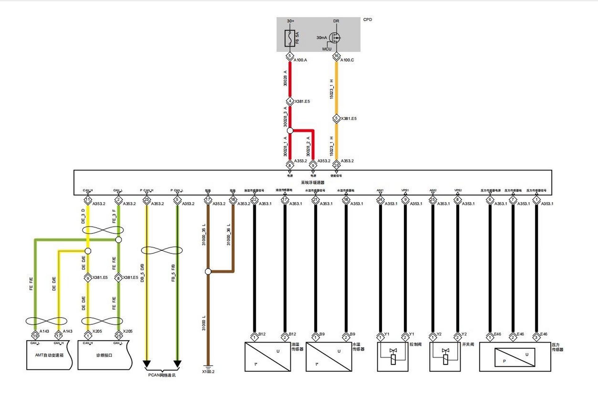 柴油车整车电路图