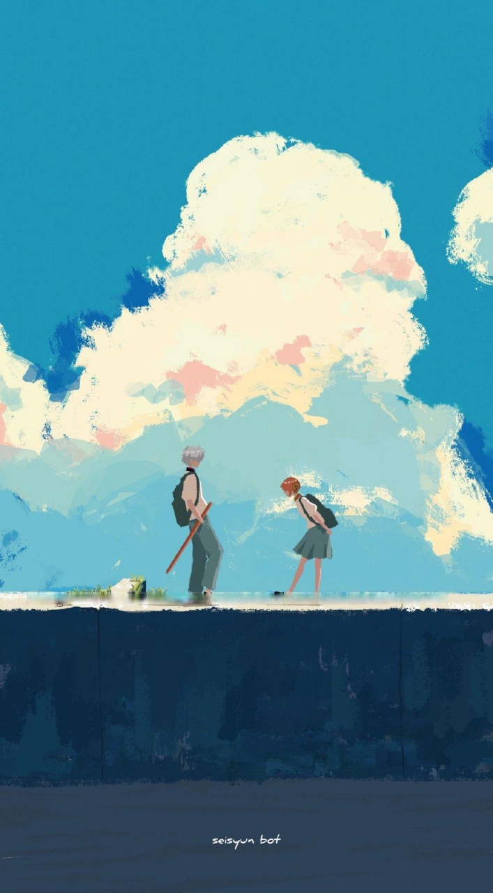 夏目友人帐 画师青春bot新绘 "背影"锁屏壁纸get√(twi:seisyunbot