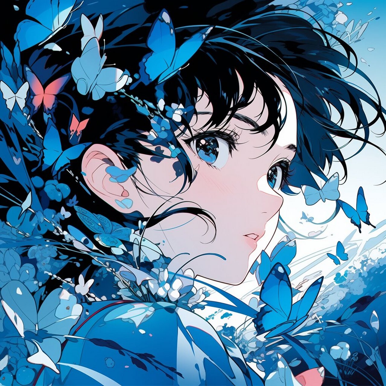 大家好,今天给大家分享一波清新唯美的蓝色系女孩动漫头像!