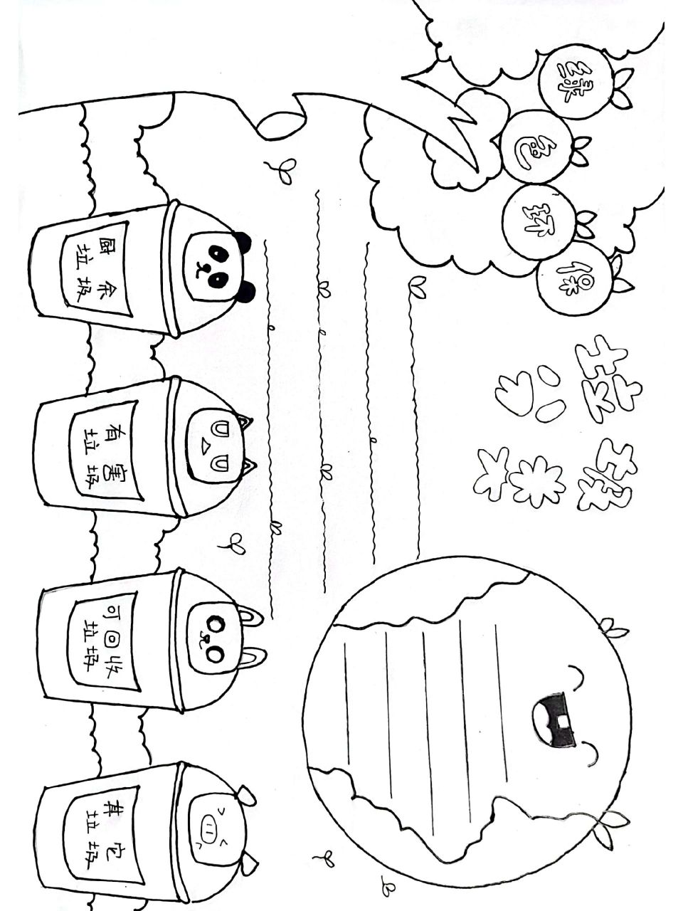 绿色环保垃圾分类手抄报    早就听说现在的学生都要画手抄报,没想到