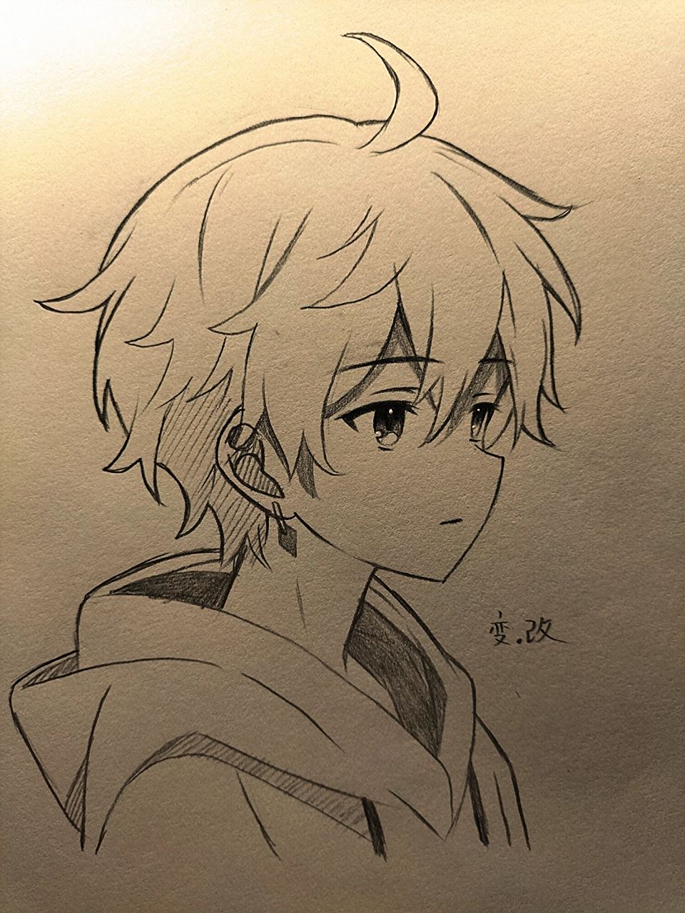 教你画微侧脸男生 "尊重各种声音但只成为自己"