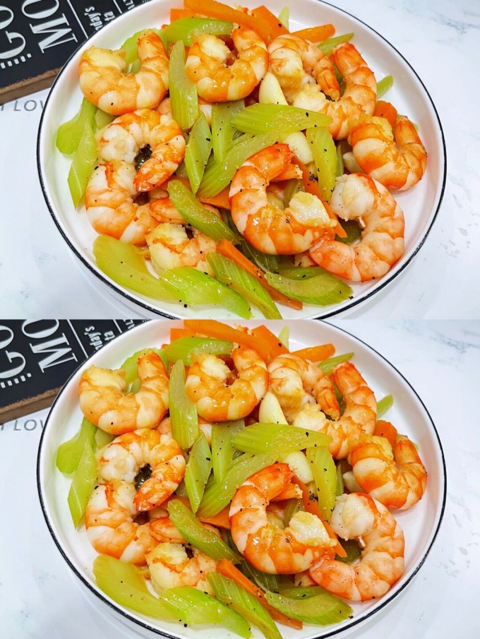 73准备食材:虾仁,西芹,葱姜蒜,黑胡椒,料酒,淀粉 做法: 16615