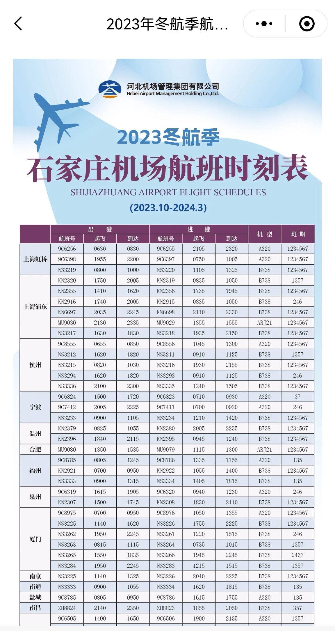 石家庄国际航线图片