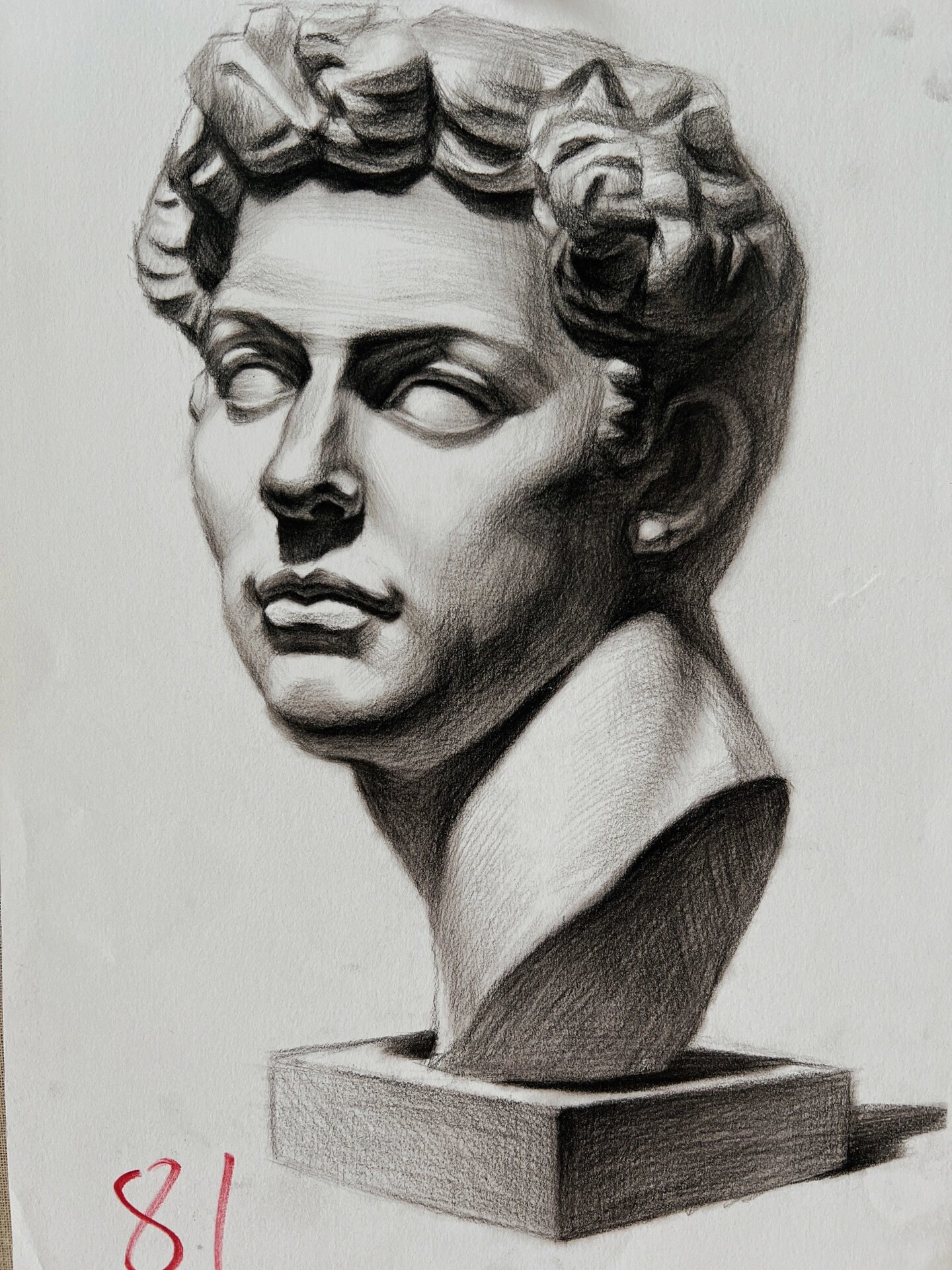 素描石膏像|学生作品欣赏
