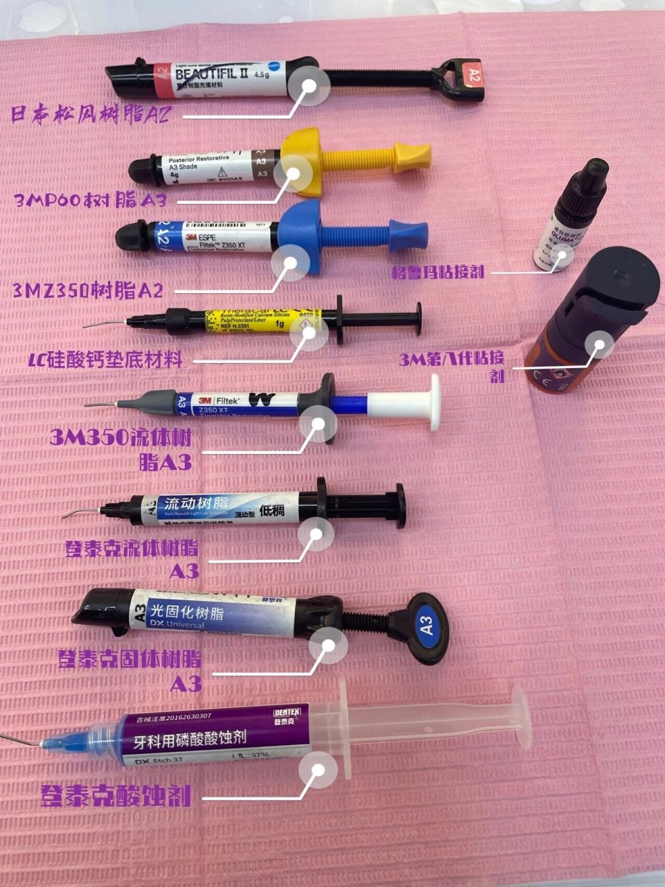 口腔材料之补牙材料篇 日本松风复合树脂: 适用于前后牙修复,牙颈部楔