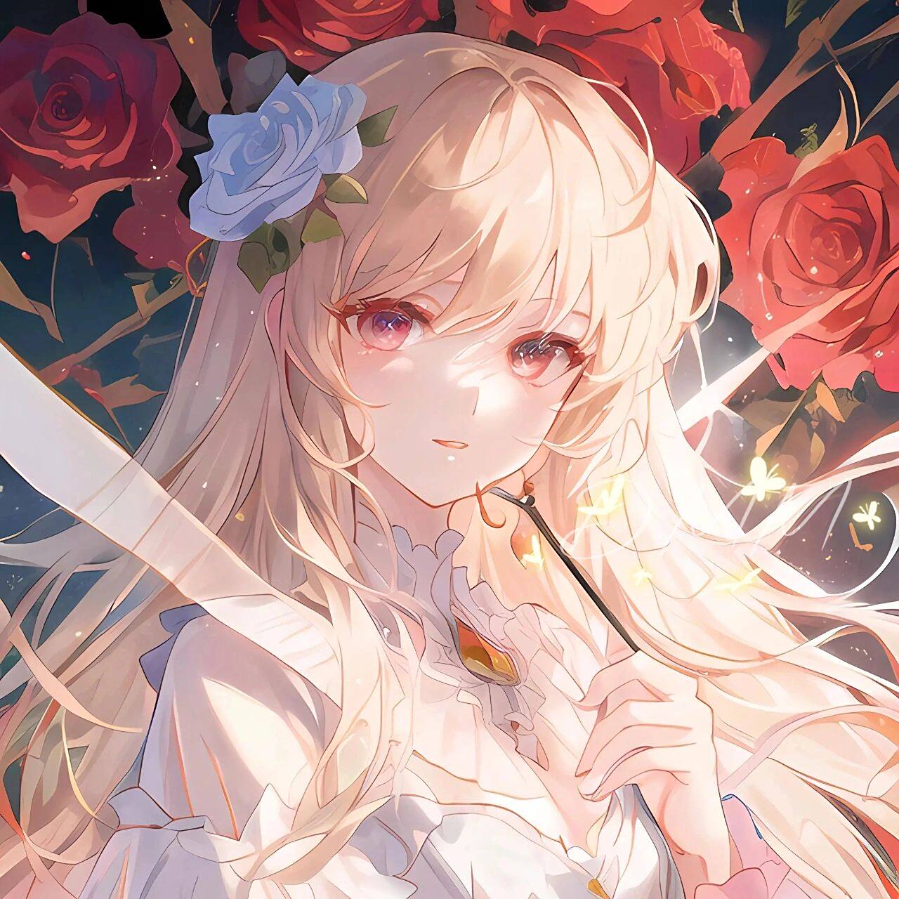 动漫女头|一看就很温柔的女生动漫头像        由无界ai生成