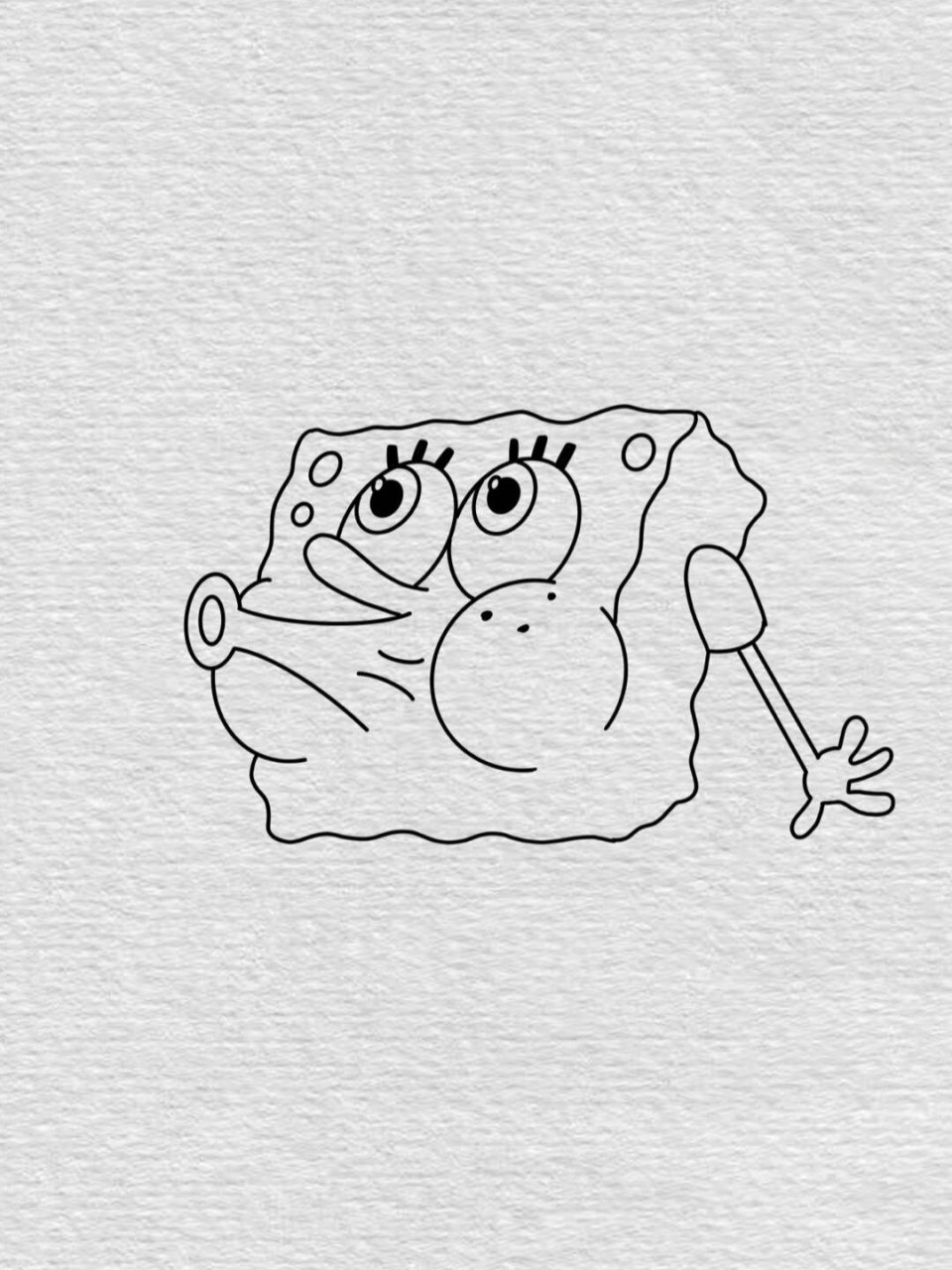 海绵宝宝简笔画教程(66) 追随有你的风———最近好伤感害!