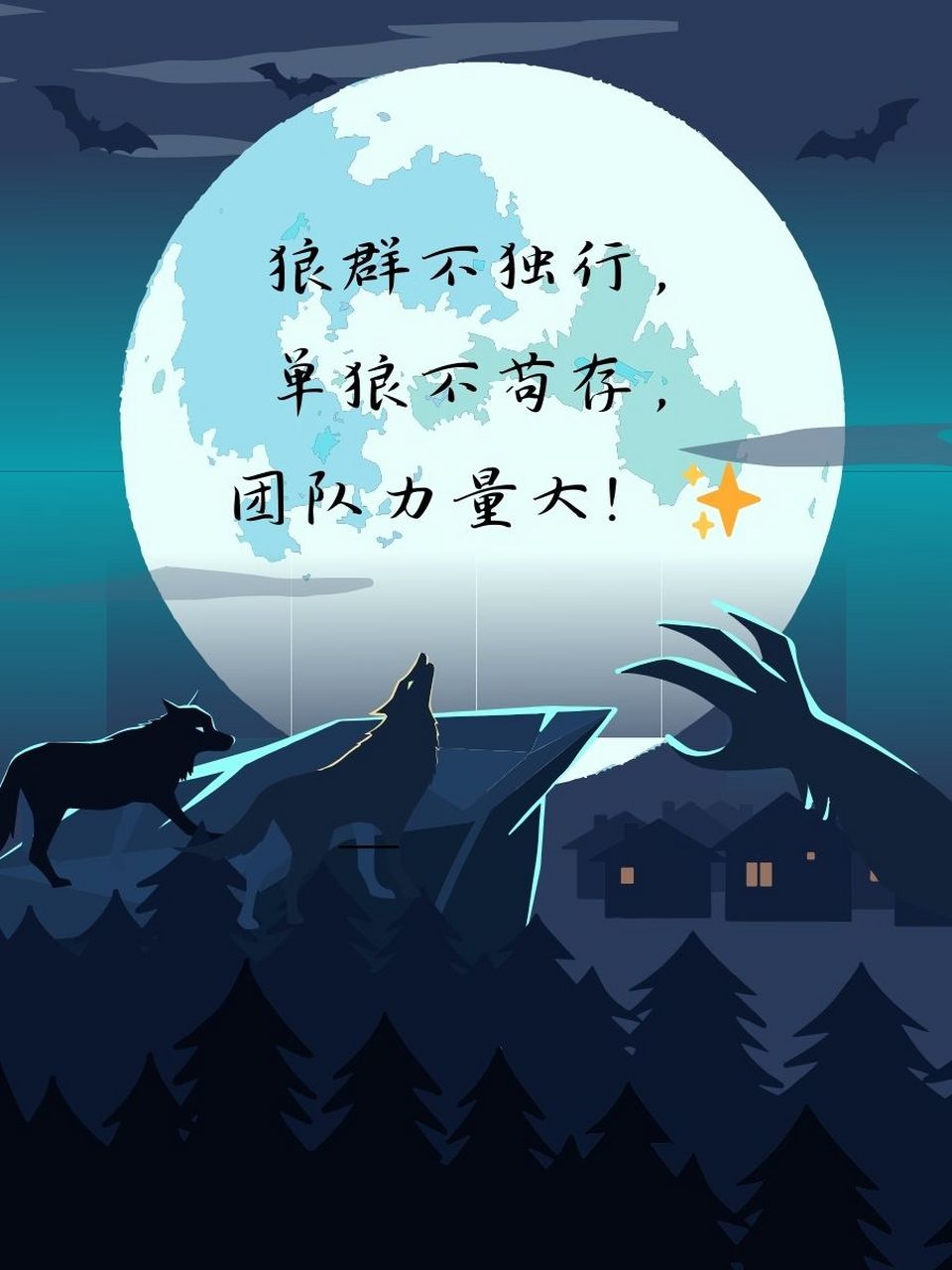 狼群不独行,单狼不苟存,团队力量大!78 2.