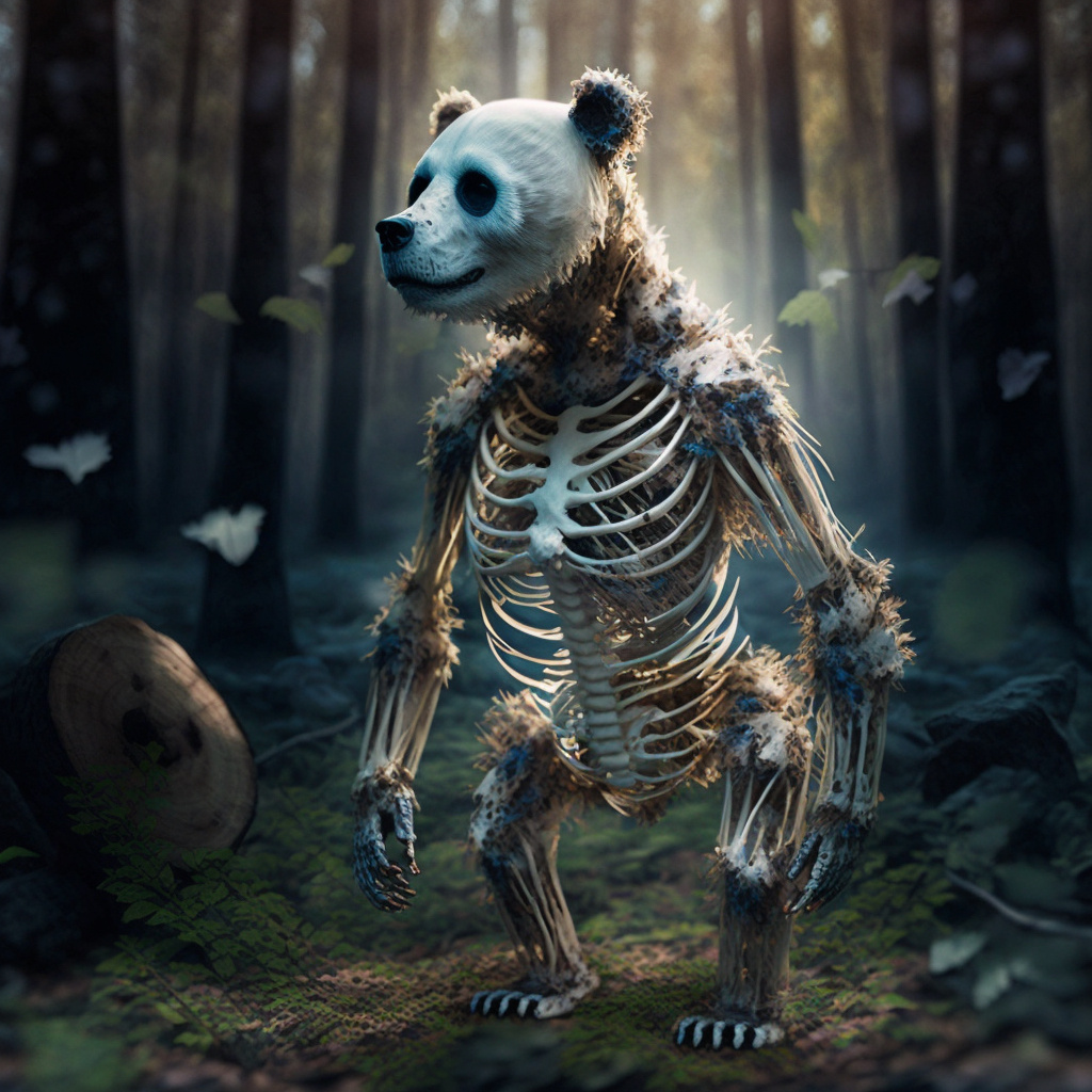 大型魔幻片《熊猫僵尸》正在制作中 可爱的大熊猫和僵尸,骷髅结合起来