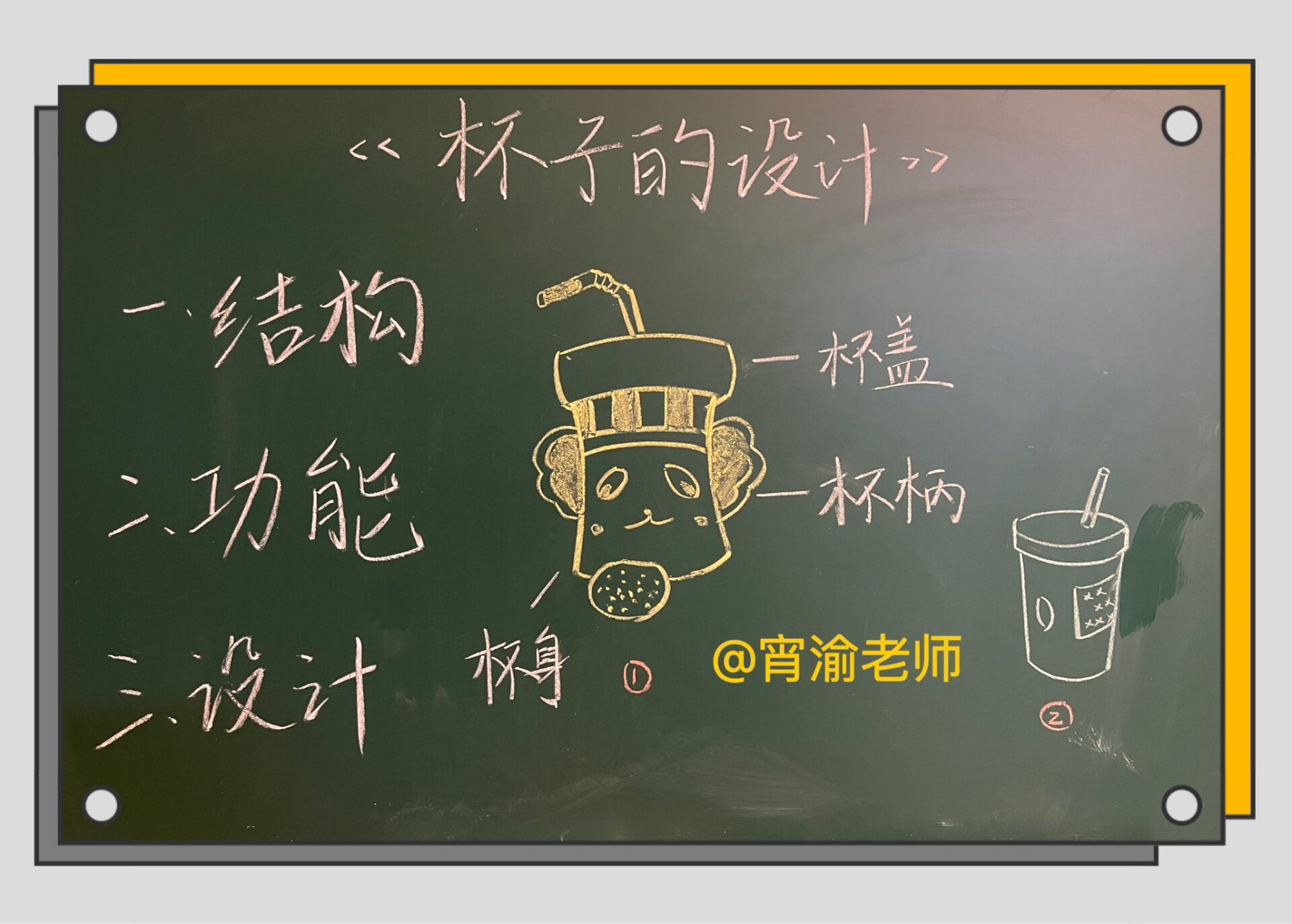 《杯子的设计》板书 《杯子的设计》教案/板书/课件