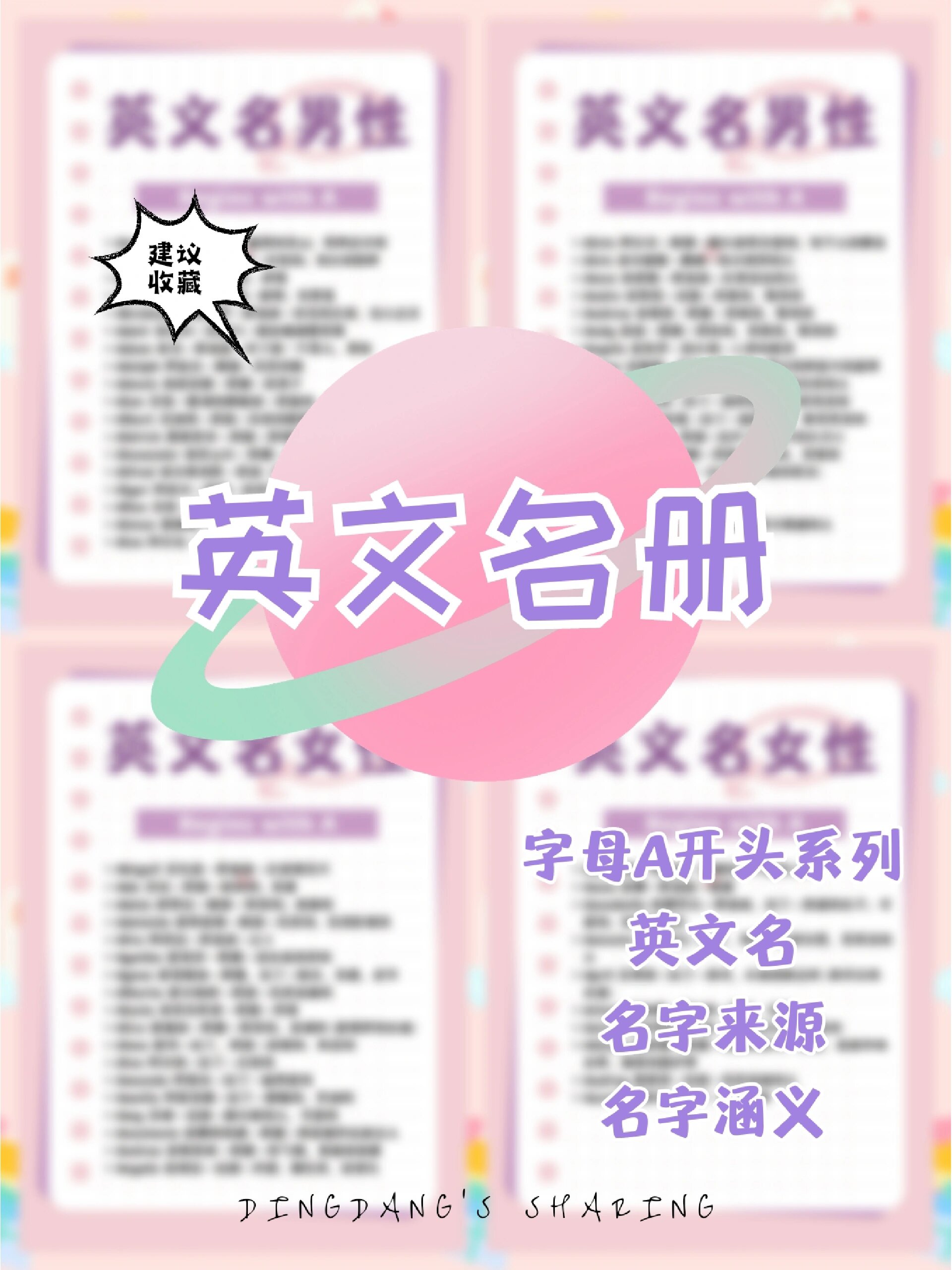 96 字母a开头的英文名系列|取名tips