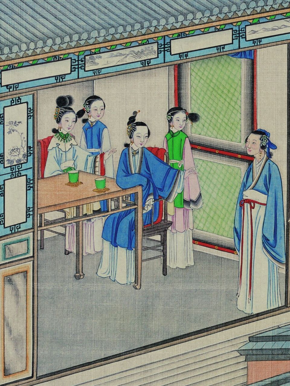 敏探春兴利除宿弊|孙温绘红楼梦第56回 凤姐操劳过度,不慎小产,身体