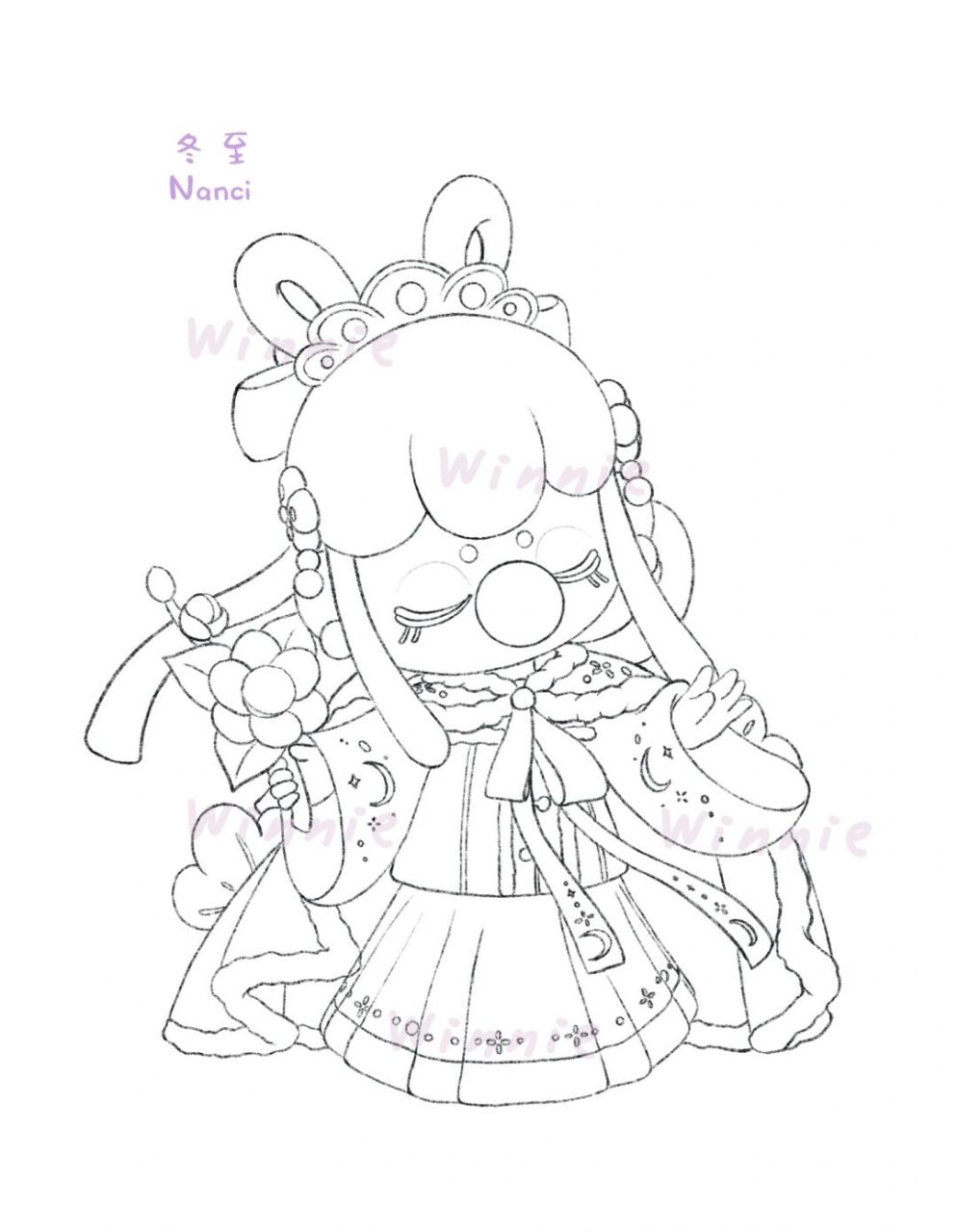 【手绘彩铅盲盒】nanci二十四节气冬至/附线稿 老规矩:完整绘画过程