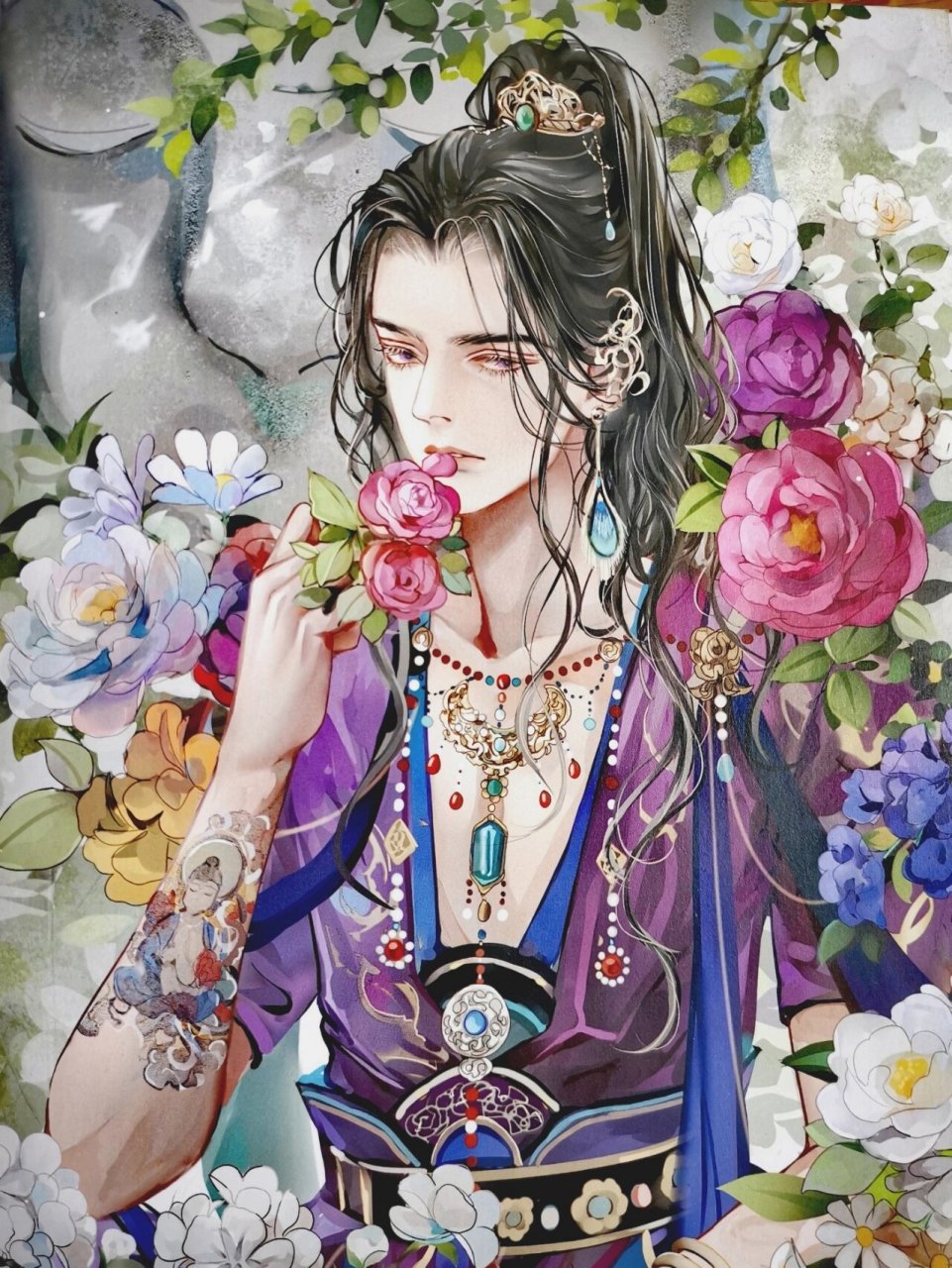 44丨长乐:绝美古风美人插画 《长乐:个人同名画集》 作者:长乐nina