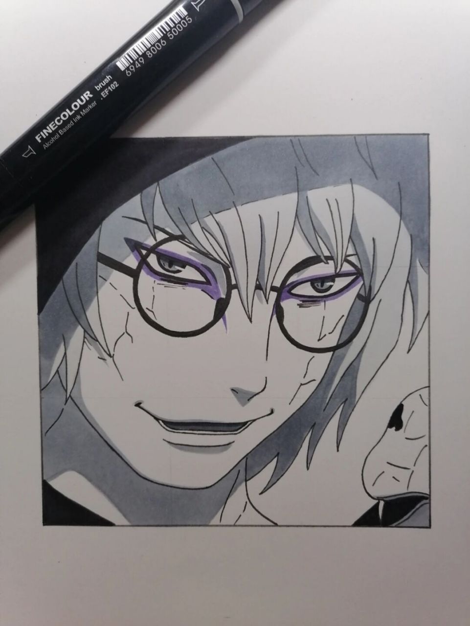 药师兜教程 #火影忍者# #手绘教程# #药师兜