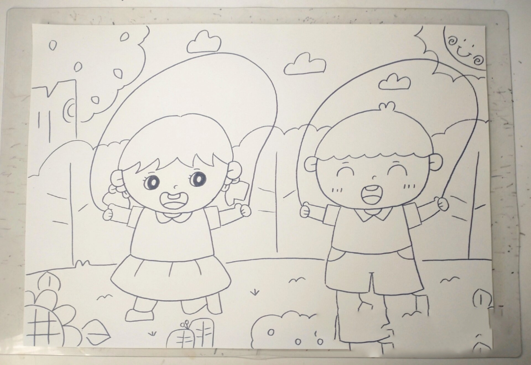 教招主题简笔画·《跳绳》 6分钟速画