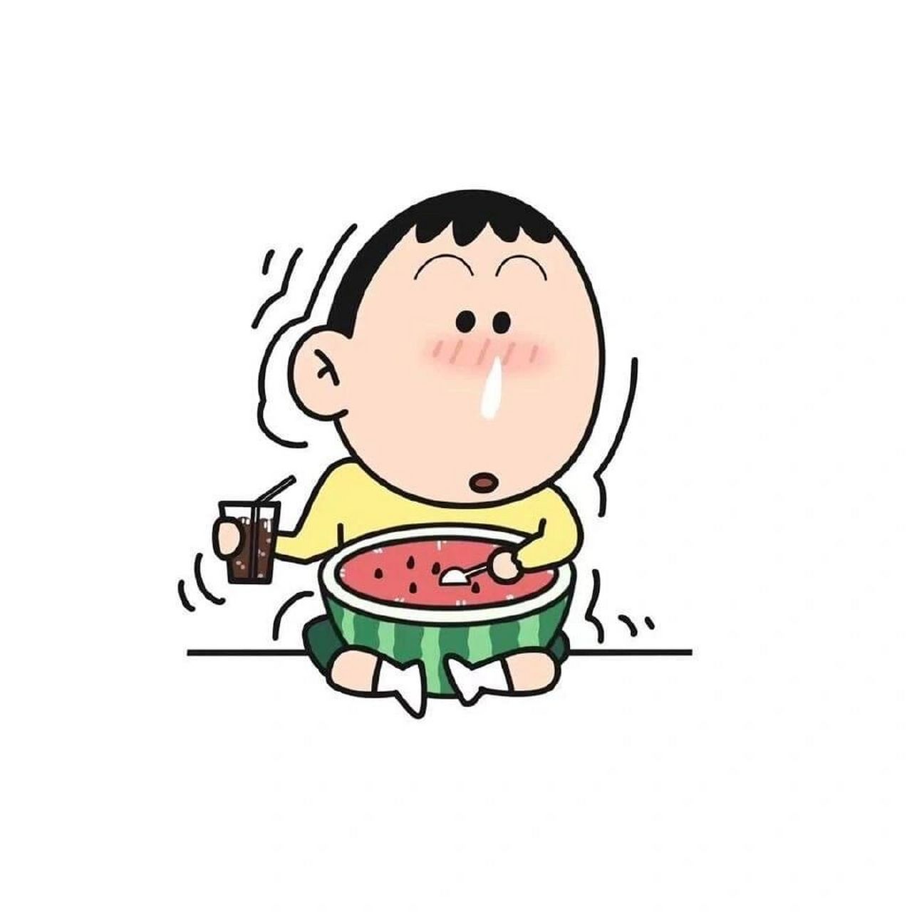 蜡笔小新的西瓜头像91 小新,小葵,妮妮,正男,阿呆,风间