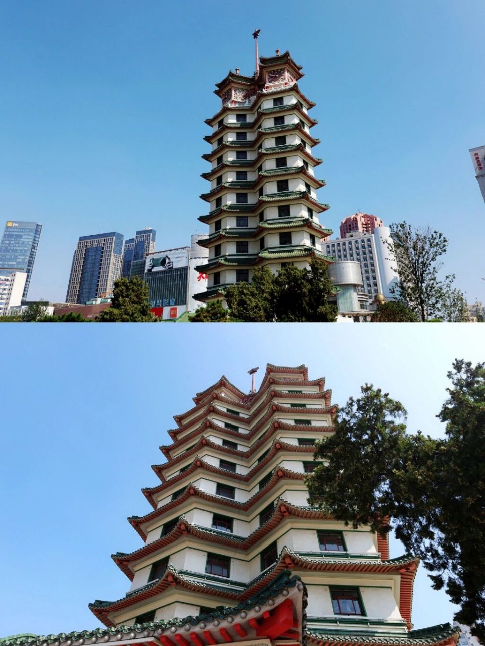 郑州地标二七纪念塔 二七纪念塔矗立于郑州市中心二七广场上,是为纪念