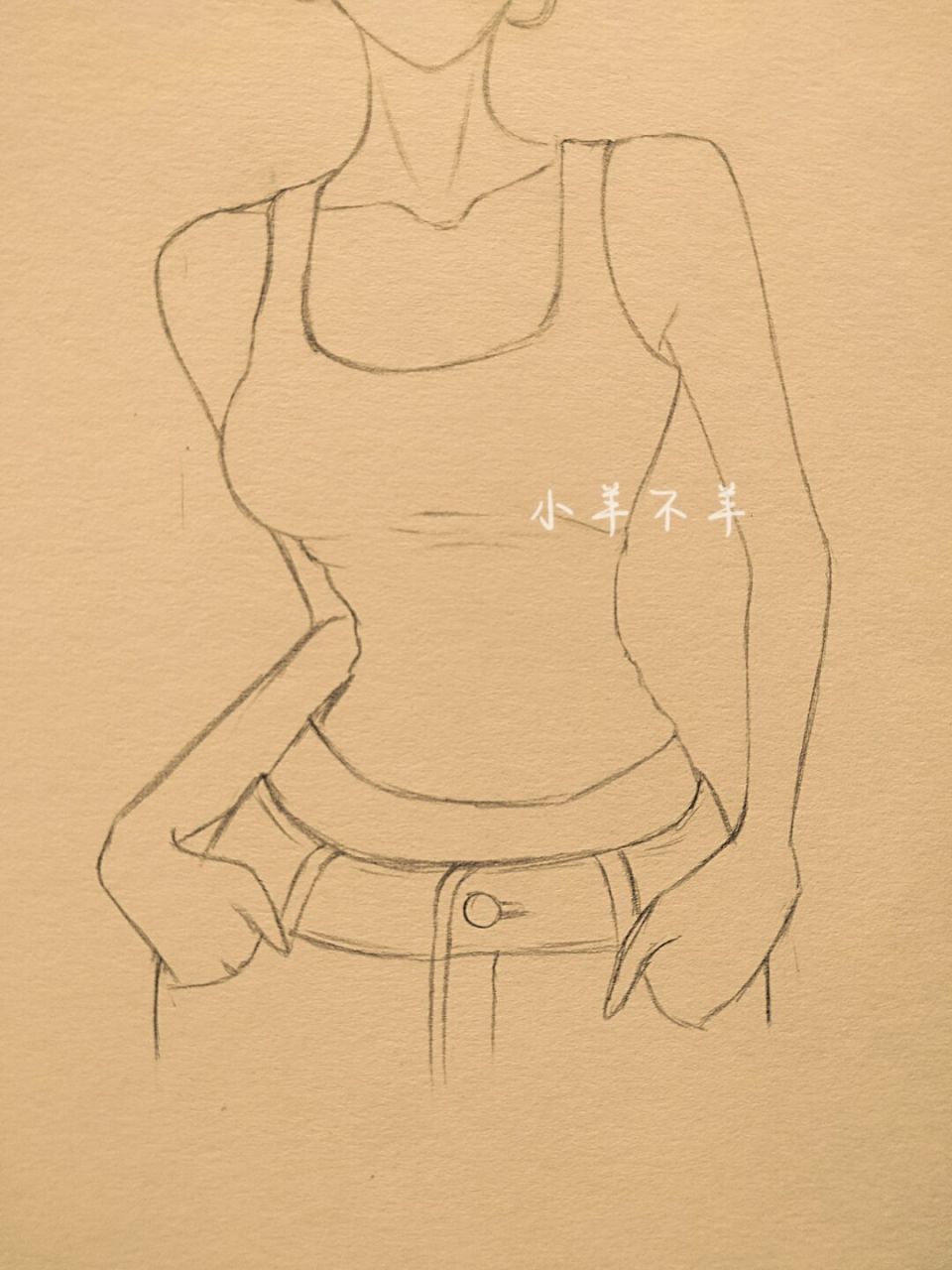 请大数据推给自学画画的朋友们 99辣妹简笔画74绘画过程 小红书