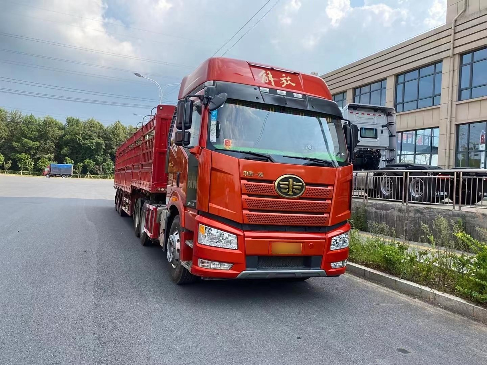 解放j6p,牵引车,半挂车.