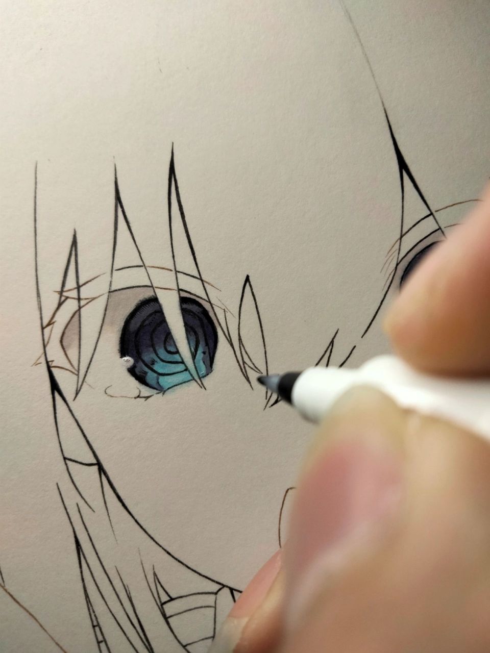 随便画画 彩铅是卡西米尔 纸的绘颜荷兰白卡 马克笔是法三