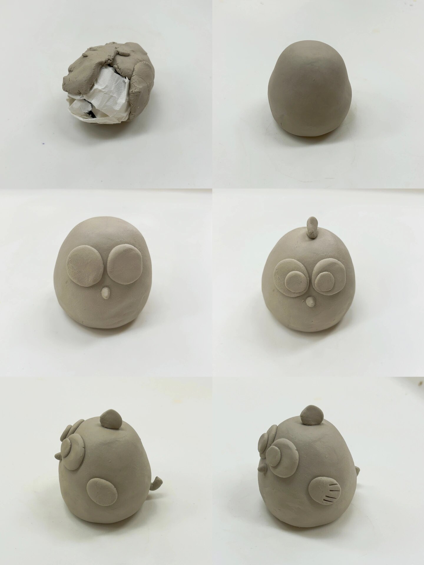 儿童陶艺 手捏成型 小母鸡