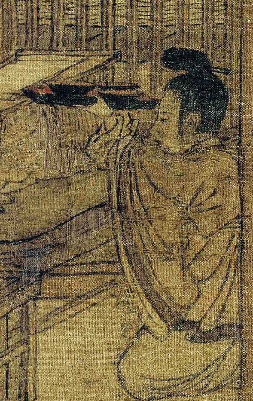 高士图 五代·卫贤 绢本设色 纵134. 5 x横52.