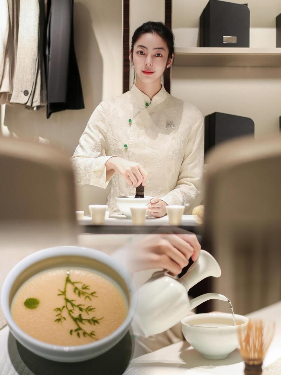 泡茶美女茶艺师图片